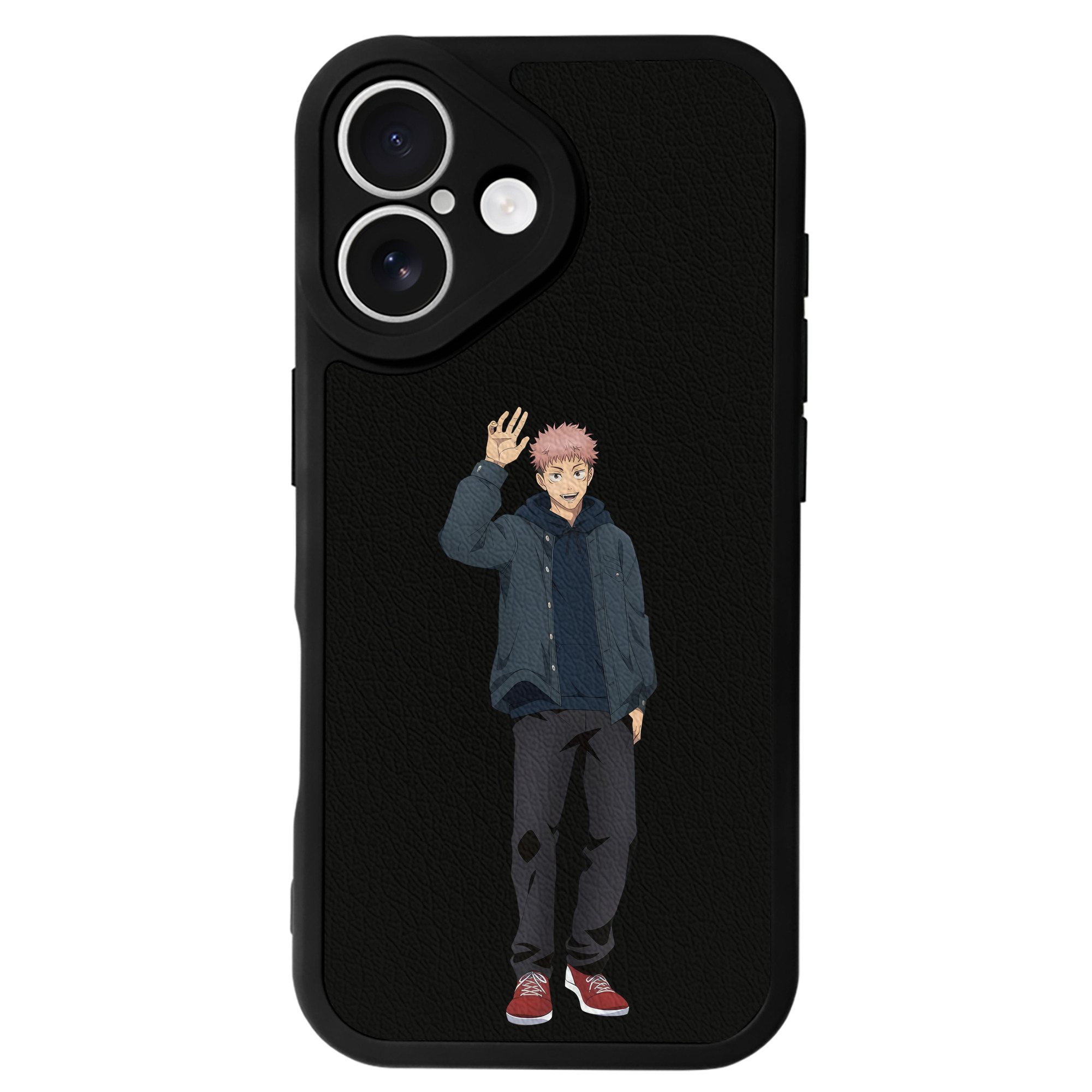 （画像用） 呪術廻戦 Jujutsu Kaisen 【iPhone 16シリーズ対応】シリコンスマホケース（レザー調） 材質：シリコン